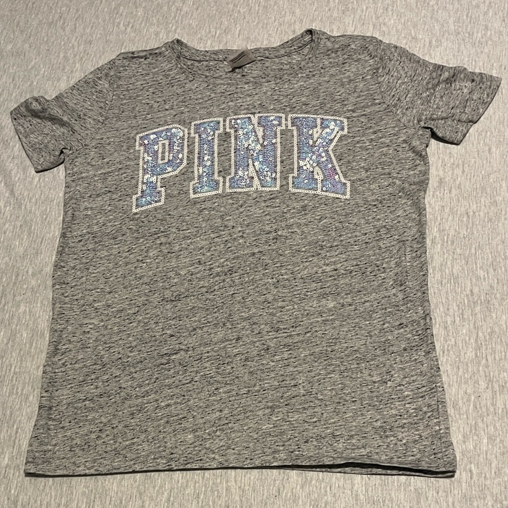 Victoria’s Secret PINK Sequin Logo T-Shirt - Picture 4 of 10